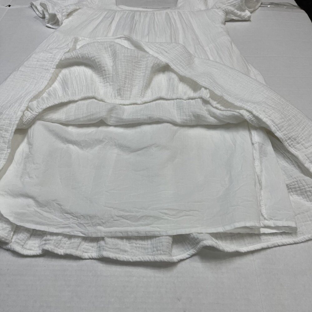Rails Valentina Dress White Gauzy Smocked‎ Tiered Mini Size XS Cottagecore Beach - Picture 8 of 11